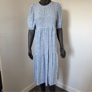 Smash + Tess Blue Floral Midi Dress